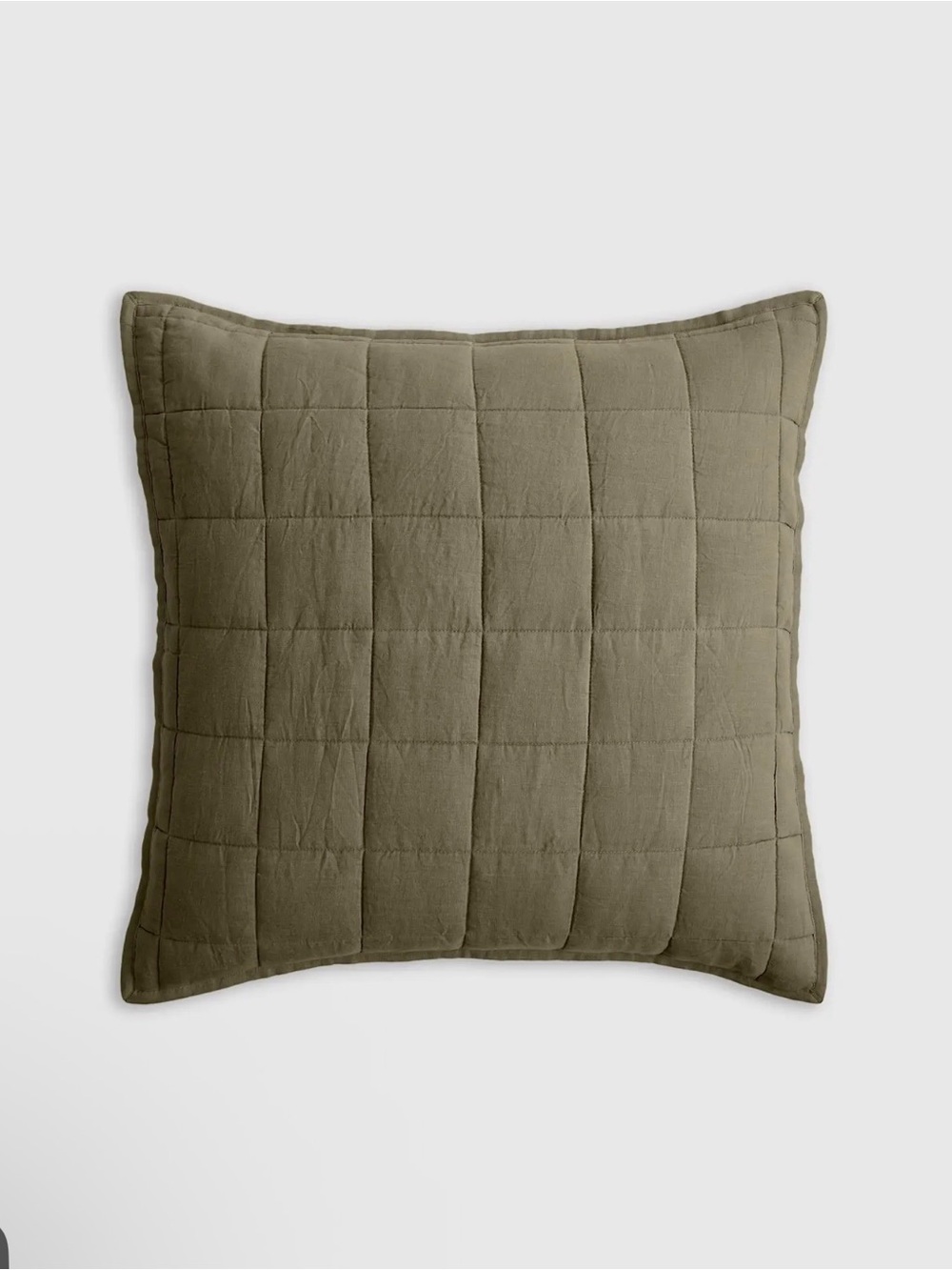Quince European Linen Box Quilted Euro Sham 26x26